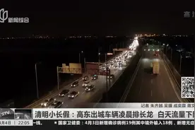 清明小长假：高东出城车辆凌晨排长龙  白天流量下降视频封面