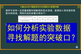 中考热点题型，如何分析实验数据是关键