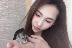 96年小美女领养小仓鼠，这小家伙太可爱了，一直在我手上舔啊舔视频封面