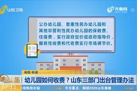 幼儿园如何收费？山东三部门出台管理办法，公办民办收费标准解读视频封面