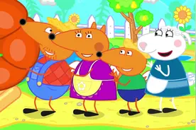 小狐狸一家：小狐狸去了农场，大家一起来推南瓜呀，加油加油