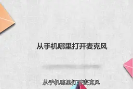 从手机哪里打开麦克风？简单几步，轻松找到！