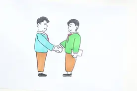 两人握手简笔画视频封面