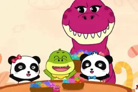 恐龙乐园  霸王龙宴请腕龙剑龙三角龙吃糖果