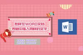 怎样在word文档表格中插入同样的文字视频封面