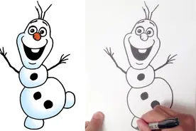 卡通简笔画教学分享：来堆个雪人视频封面
