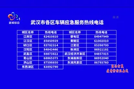 武汉市各区车辆应急服务热线电话视频封面