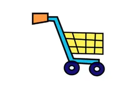 超市购物车简笔画教程，儿童宝宝幼儿学画画，亲子益智绘画美术