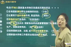 中药师考点讲解之药事管理与法规03不纳入国家基本药物遴选范围视频封面