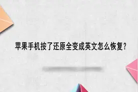 苹果手机按了还原全变成英文怎么恢复？视频封面