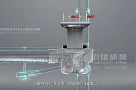 PVC-U同层排水系统动画，系统原理三维动画