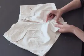 不穿的短裤别扔！中间剪1刀改造，成品时尚好看视频封面