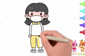 儿童防疫情主题画，预防新冠肺炎，出门戴口罩不去人多的地方视频封面