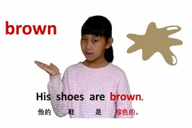 颜色 brown 棕色 牛津初高中小学少儿童英语单词和例句子 4K