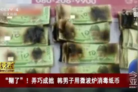 “糊了”！弄巧成拙 韩男子用微波炉消毒纸币视频封面