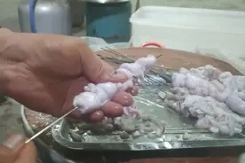 30年烧烤师傅分享烤羊外腰皮制作全过程，好吃，大补。