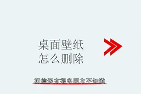 桌面壁纸怎么删除视频封面