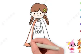 可爱双马尾女孩儿童亲子简笔画，宝宝轻松学画画，卡通人像简单画视频封面