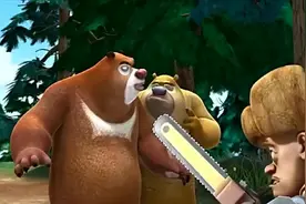 熊出没：光头强的高科技武器好厉害，能砍树还能对付狗熊视频封面