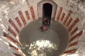 挖洞大神：建造最秘密的神庙隧道地下房屋和水滑道隧道游泳池视频封面