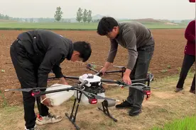 老爸雇无人机打农药，一亩地10块钱，遥控操作喷雾均匀，效率真高视频封面