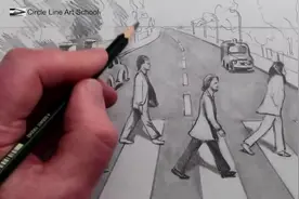 手绘 - 道路透视画法