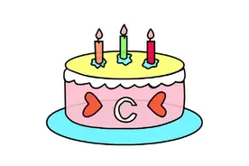 最爱吃的蛋糕简笔画教小朋友画好吃好看的生日蛋糕简笔画简单绘画