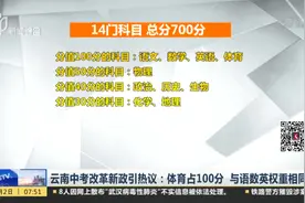 云南中考改革新政引热议！体育占100分，与语数英权重相同视频封面