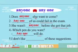anyone和any one的区分方法，英语考点近义词，跟老师学英语容易