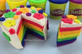 解压益智手工，教你用7个颜色的橡皮泥做一个多层“美味小蛋糕”视频封面