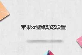 苹果xr壁纸动态设置