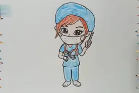 儿童简笔画精选-如何画一个医生视频封面