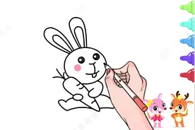 十二生肖兔子简笔画，亲子育儿绘画，教你3分钟画超萌卡通小兔子