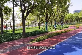上海滴水湖。一滴来自天上的水滴，落入大海，水滴落入处形成湖面视频封面