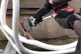 日本师傅安装商用壁挂式大金空调，弯管器扩口器真好用视频封面