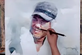 画笔：画师笔下“中老年大叔色彩头像”（绘画教学）视频封面