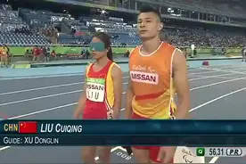 2016里约残奥会中国最美盲人女孩夺冠，你是我的眼，一同奔向光明图片