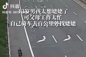 “我想姥姥了！”13岁男孩骑车上高速去100公里外的姥姥家，六个小时骑了一半路程图片