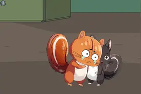 大红松鼠被小雪豹戏耍，媳妇赶来救场#原创动画 #沙雕动画视频封面