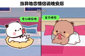 当异地恋情侣说完晚安后～#一二布布 #表情包 #发给对象表情包视频封面