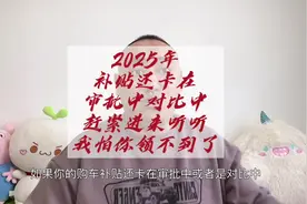 2025年补贴还卡在审批中或对比中的，我建议你给打电话视频封面