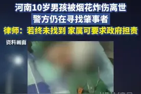 河南10岁男孩被烟花炸伤离世，警方仍在寻找肇事者，律师：若终未找到，家属可要求政府担责图片