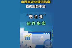 企业档案查询一键搞定：“晋企查”操作指南图片
