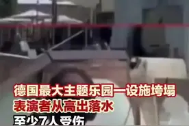 德国最大主题乐园发生设施垮塌，表演者高处落水图片