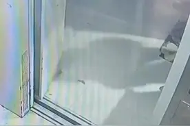 警惕！监控还原俩娃坐电梯被困图片