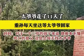 太爷爷走了11天了，重孙每天坐在这等太爷爷回家，妈妈：对于一个三岁的孩子来说，她根本不懂死亡的意义图片