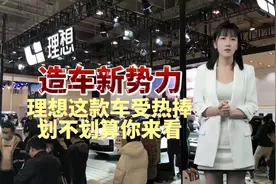 车展现场，造车新势力理想这款车受热捧，划不划算你来看图片
