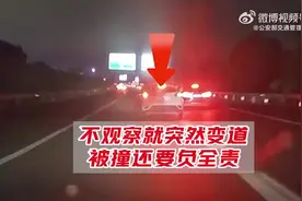【不观察就突然变道 被撞还要负全责】图片