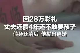 因28万彩礼 丈夫还债4年还不敢要孩子 债务还清后 他提出离婚图片