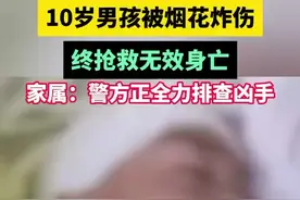 痛心！河南10岁男孩被窜出烟花炸伤身亡图片